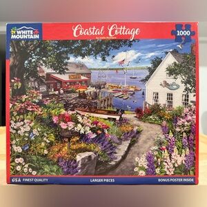 White Mountain Coastal Cottage Puzzle - Vibrant Colors